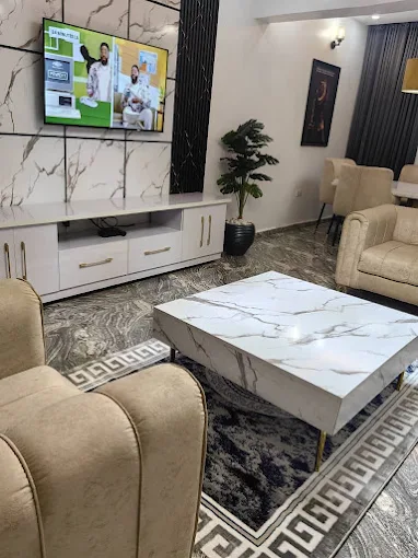 Living room with brown settings